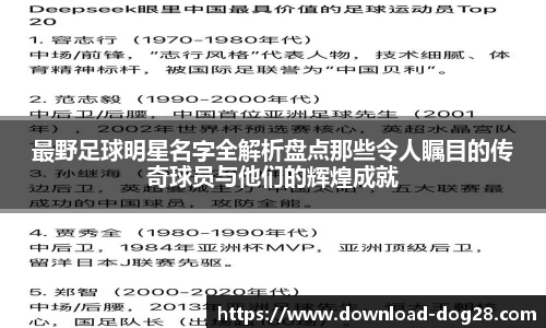 最野足球明星名字全解析盘点那些令人瞩目的传奇球员与他们的辉煌成就